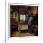 Interior in Seljord, 1890 oil on panel-Fritz Thaulow-Framed Giclee Print