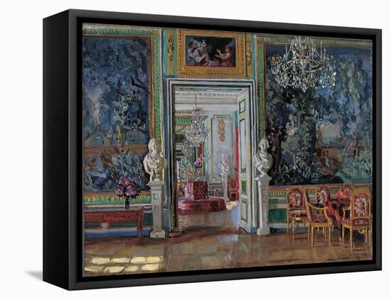 Interior in the Kuskovo Palace, 1917-Stanislav Yulianovich Zhukovsky-Framed Stretched Canvas