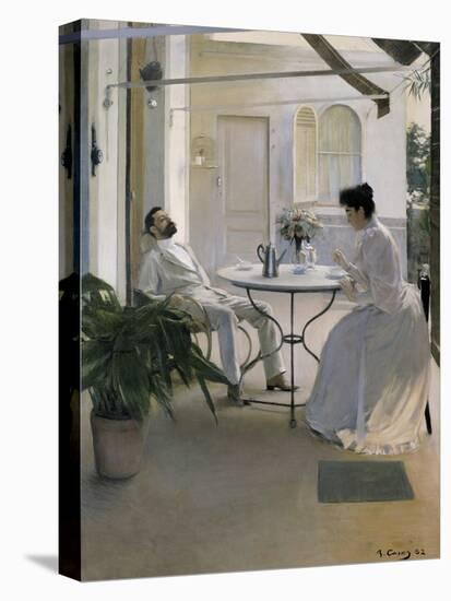 Interior in the Open Air-Ramon Casas Carbo-Stretched Canvas