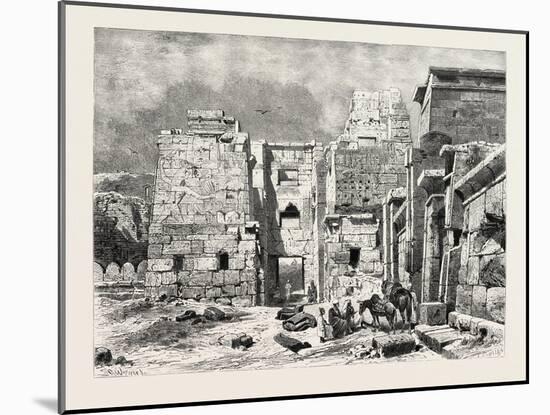 Interior in the Temple of Medinet Haboo. Egypt, 1879-null-Mounted Giclee Print