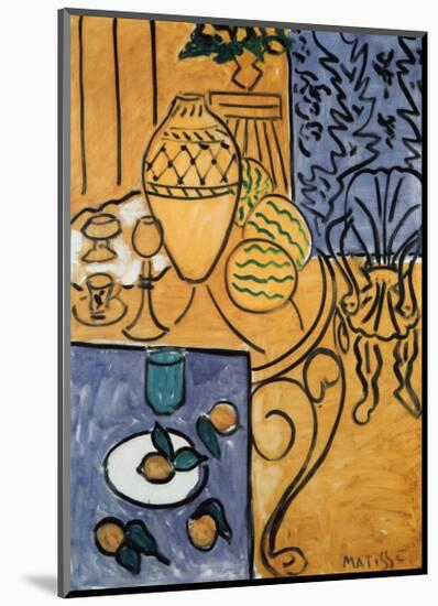 Interior in Yellow and Blue, 1946-Henri Matisse-Mounted Art Print