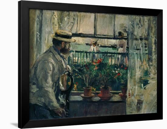 Interior, Isle of Wight,1875. Canvas.-Berthe Morisot-Framed Giclee Print