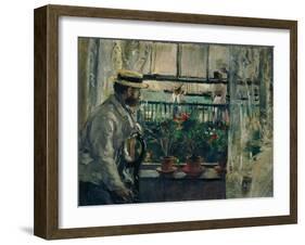 Interior, Isle of Wight,1875. Canvas.-Berthe Morisot-Framed Giclee Print