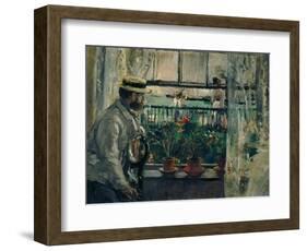 Interior, Isle of Wight,1875. Canvas.-Berthe Morisot-Framed Giclee Print