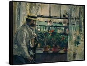 Interior, Isle of Wight,1875. Canvas.-Berthe Morisot-Framed Stretched Canvas