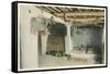 Interior, Isleta Pueblo House, New Mexico-null-Framed Stretched Canvas