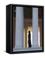 Interior, Jefferson Memorial, Washington D.C., United Staes of America (U.S.A.), North America-James Green-Framed Stretched Canvas