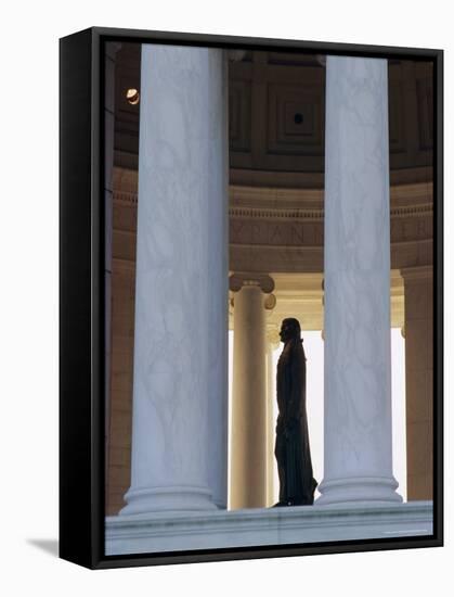 Interior, Jefferson Memorial, Washington D.C., United Staes of America (U.S.A.), North America-James Green-Framed Stretched Canvas