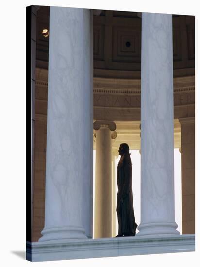 Interior, Jefferson Memorial, Washington D.C., United Staes of America (U.S.A.), North America-James Green-Stretched Canvas