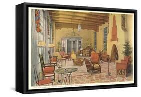 Interior, La Fonda Hotel, Santa Fe, New Mexico-null-Framed Stretched Canvas