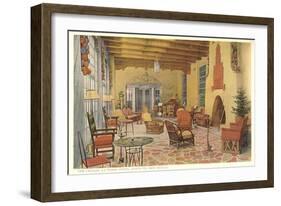 Interior, La Fonda Hotel, Santa Fe, New Mexico-null-Framed Art Print