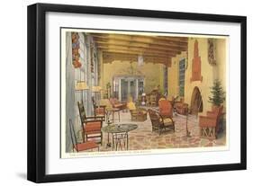 Interior, La Fonda Hotel, Santa Fe, New Mexico-null-Framed Art Print