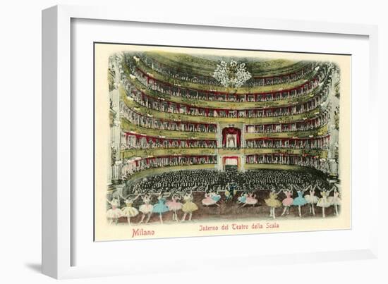 Interior, La Scala Opera House, Milan, Italy-null-Framed Art Print