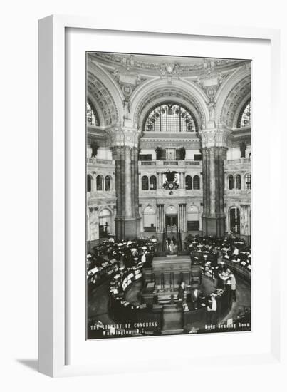 Interior, Library of Congress, Washington D.C.-null-Framed Art Print