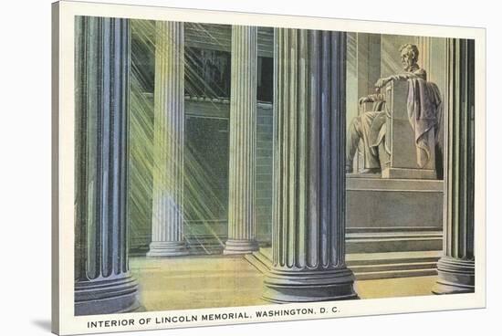 Interior, Lincoln Memorial, Washington D.C.-null-Stretched Canvas