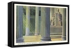 Interior, Lincoln Memorial, Washington D.C.-null-Framed Stretched Canvas