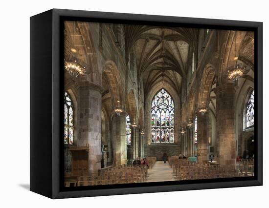 Interior Looking East from the Crossing, St. Giles' Cathedral, Edinburgh, Scotland, United Kingdom-Nick Servian-Framed Stretched Canvas