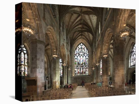 Interior Looking East from the Crossing, St. Giles' Cathedral, Edinburgh, Scotland, United Kingdom-Nick Servian-Stretched Canvas