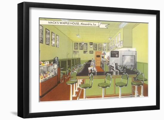 Interior, Mack's Waffle House, Retro Diner-null-Framed Art Print