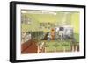 Interior, Mack's Waffle House, Retro Diner-null-Framed Art Print