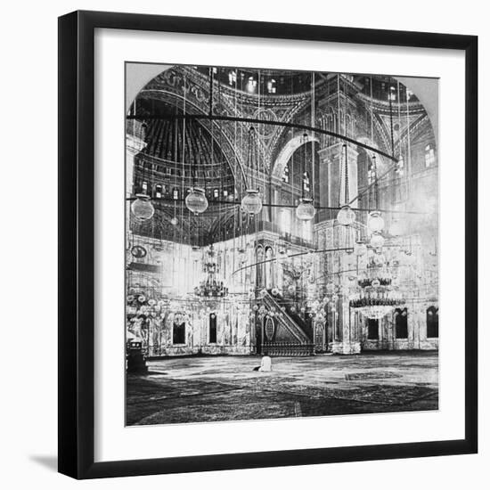 Interior, Mosque of Muhammad Ali, Cairo, Egypt, 1899-BL Singley-Framed Photographic Print