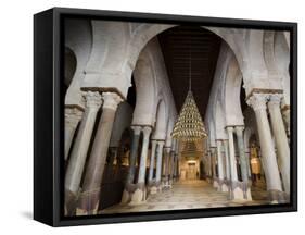 Interior, Mosque Okba (The Great Mosque), Kairouan, Unesco World Heritage Site, Tunisia-Ethel Davies-Framed Stretched Canvas