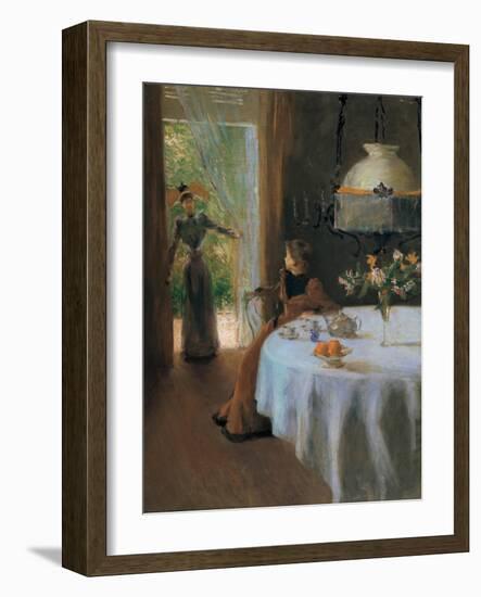 Interior, Muller Alfredo, 1890. Private Collection, Italy.-Alfredo Muller-Framed Art Print