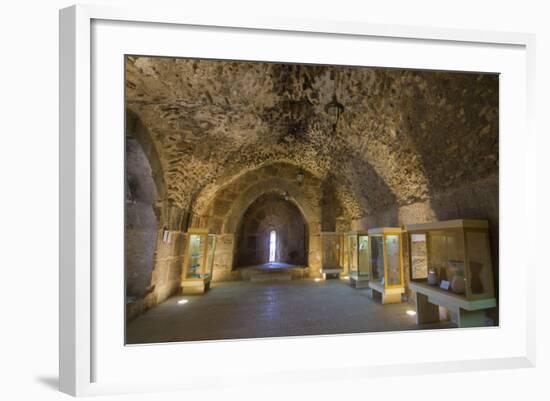 Interior Museum of Muslim military fort of Ajloun, Jordan.-Nico Tondini-Framed Photographic Print