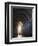 Interior North Nave Aisle with Priest Walking Away, Vezelay Abbey, UNESCO World Heritage Site, Veze-Nick Servian-Framed Photographic Print