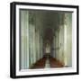 Interior of 12th Century Romanesque Church, Cunault in Anjou, Pays De La Loire, France-Tony Gervis-Framed Photographic Print