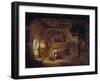 Interior of a Barn with an Old Woman at a Distaff-Isack van Ostade-Framed Giclee Print
