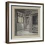 Interior of a Bedroom with a Sanctuary on the Left (Graphite with Pen and Brown Ink on White Paper-Charles Francois Daubigny-Framed Giclee Print