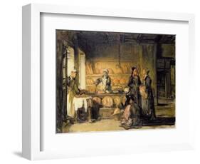 Interior of a Breton Boulangerie, C.1906-Joseph Bail-Framed Giclee Print