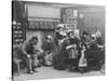 Interior of a Breton Pancake Restaurant, Finistere, c.1900-French Photographer-Stretched Canvas