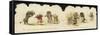 Interior of a Card Depicting Dogs in Circus Costumes-null-Framed Stretched Canvas