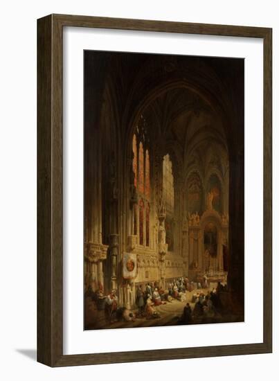 Interior of a Cathedral, 1822 or 1829-David Roberts-Framed Giclee Print