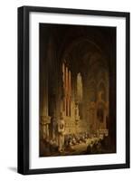 Interior of a Cathedral, 1822 or 1829-David Roberts-Framed Giclee Print