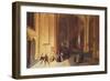 Interior of a Cathedral with a Beggar and Other Figures (Oil on Panel)-Pieter The Elder Neeffs-Framed Giclee Print