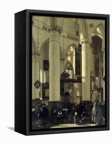 Interior of a Church-Emanuel de Witte-Framed Stretched Canvas