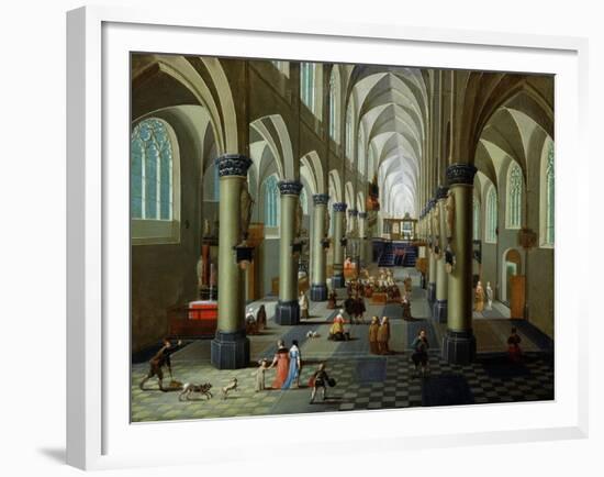 Interior of a Church-Pieter Neeffs the Elder-Framed Giclee Print