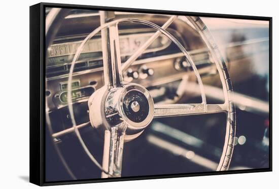 Interior of a Classic American Car-NejroN Photo-Framed Stretched Canvas