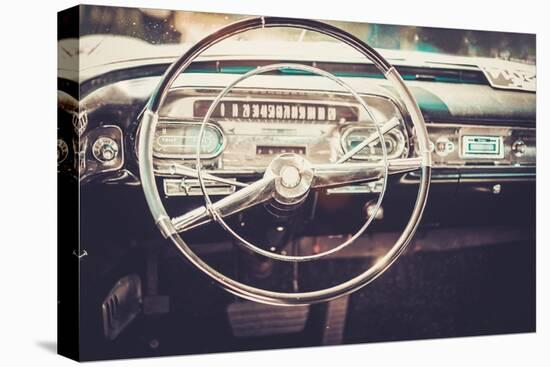 Interior of a Classic American Car-NejroN Photo-Stretched Canvas