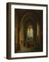 Interior of a Cloister (Oil on Canvas)-Louis Jacques Mande Daguerre-Framed Giclee Print