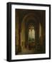 Interior of a Cloister (Oil on Canvas)-Louis Jacques Mande Daguerre-Framed Giclee Print