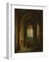 Interior of a Cloister (Oil on Canvas)-Louis Jacques Mande Daguerre-Framed Giclee Print