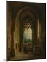 Interior of a Cloister (Oil on Canvas)-Louis Jacques Mande Daguerre-Mounted Giclee Print