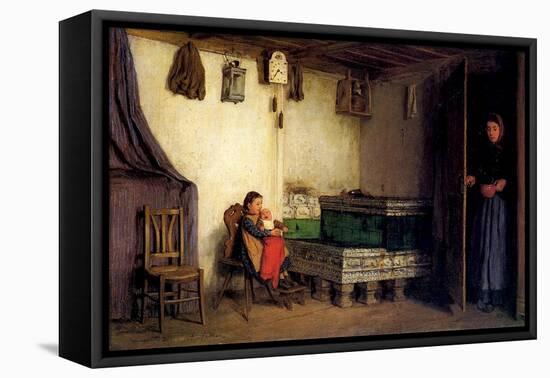 Interior of a Cottage, C.1870-77-Albert Anker-Framed Stretched Canvas