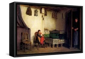 Interior of a Cottage, C.1870-77-Albert Anker-Framed Stretched Canvas