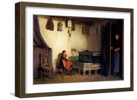 Interior of a Cottage, C.1870-77-Albert Anker-Framed Giclee Print