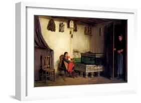 Interior of a Cottage, C.1870-77-Albert Anker-Framed Giclee Print